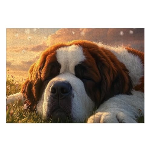 Tibetan Mastiff Puzzles 1000-teilige Schwer Puzzle Spielzeug Lernspiel Impossible Herausforderungsspielzeug Für Erwachsene Und Kinder in Bewährter 38x26cm von BCAKDBDOE
