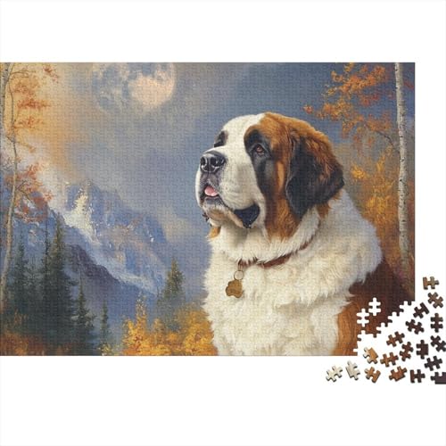 Tibetischer Mastiff Puzzle 1000 Teile Schwer Puzzle Spielzeug Lernspiel Impossible Herausforderungsspielzeug Für Erwachsene Und Kinder Ab 14 Jahren (75x50cm) von BCAKDBDOE