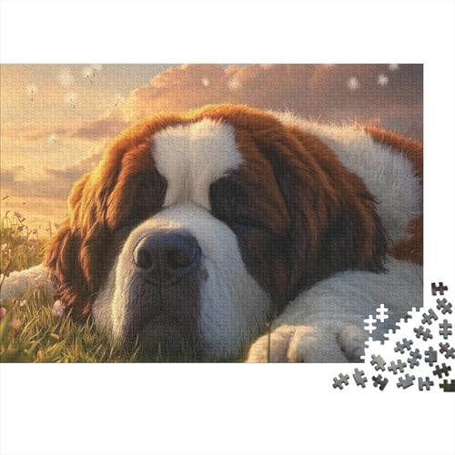 Tibetischer Mastiff Puzzle 1000 Teile Schwer Puzzle Spielzeug Lernspiel Impossible Herausforderungsspielzeug Für Erwachsene Und Kinder Ab 14 Jahren (75x50cm) von BCAKDBDOE