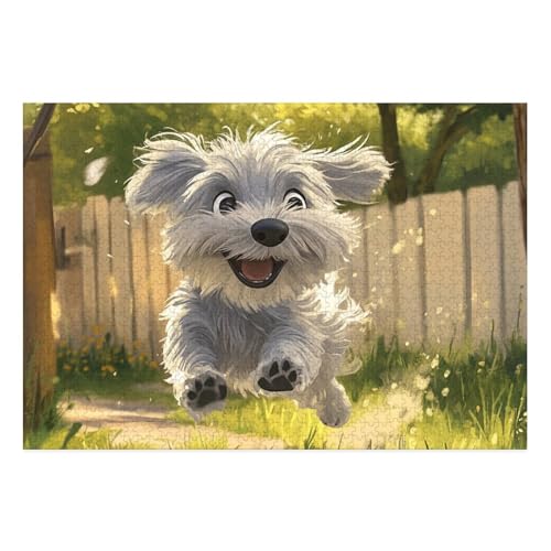 West Highland White Terrier Puzzle 1000 Teile Schwer Puzzle Spielzeug Lernspiel Impossible Herausforderung Spielzeug Für Erwachsene Und Kinder Ab 12 Jahren 38x26cm von BCAKDBDOE