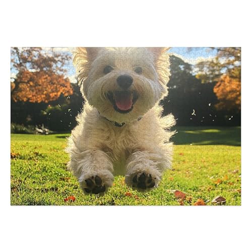 West Highland White Terrier Puzzle 1000 Teile Schwer Puzzle Spielzeug Lernspiel Impossible Herausforderungsspielzeug Für Erwachsene Und Kinder Ab 12 Jahren 38x26cm von BCAKDBDOE