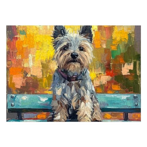 West Highland White Terrier Puzzle 1000 Teile Schwer Puzzle Spielzeug Pädagogisches Spiel Impossible Herausforderung Spielzeug Für Erwachsene Und Kinder Ab 14 Jahren 70x50cm von BCAKDBDOE