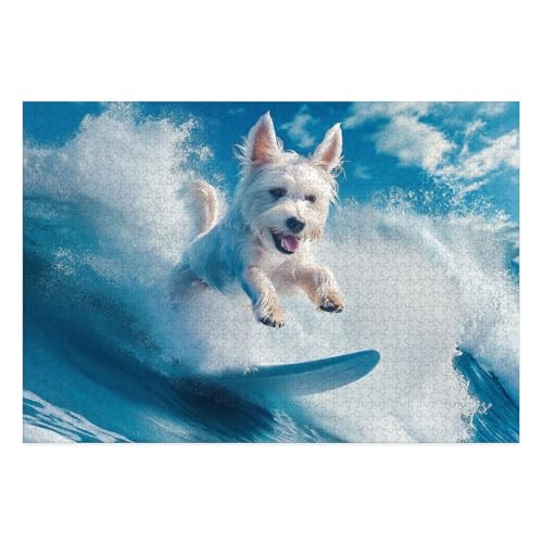 West Highland White Terrier Puzzle 1000 Teile Schwer Puzzle Spielzeug Pädagogisches Spiel Impossible Herausforderungsspielzeug Für Erwachsene Und Kinder in Bewährter 38x26cm West Highland White Terrier Puzzle 1000 Teile Schwer Puzzle Spielzeug Pädagogisches Spiel Impossible Herausforderungsspielzeug Für Erwachsene Und Kinder in Bewährter 38x26cm von BCAKDBDOE