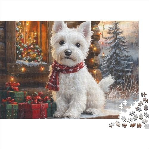 West Highland White Terrier Puzzle 1000 Teile Schwer Ür Erwachsene Und Kinder Ab 12 Jahren Puzzle Spielzeug Lernspiel Impossible (75x50cm) von BCAKDBDOE