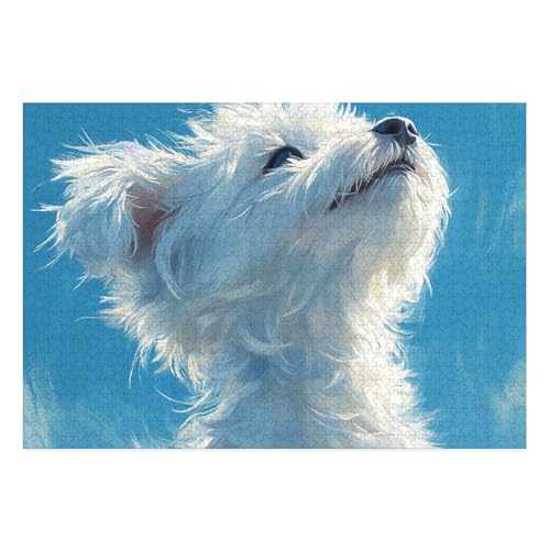 West Highland White Terrier Puzzles 1000 Teile Schwer Puzzle Spielzeug Lernspiel Impossible Herausforderung Spielzeug Für Erwachsene Und Kinder Ab 12 Jahren 38x26cm West Highland White Terrier Puzzles 1000 Teile Schwer Puzzle Spielzeug Lernspiel Impossible Herausforderung Spielzeug Für Erwachsene Und Kinder Ab 12 Jahren 38x26cm von BCAKDBDOE