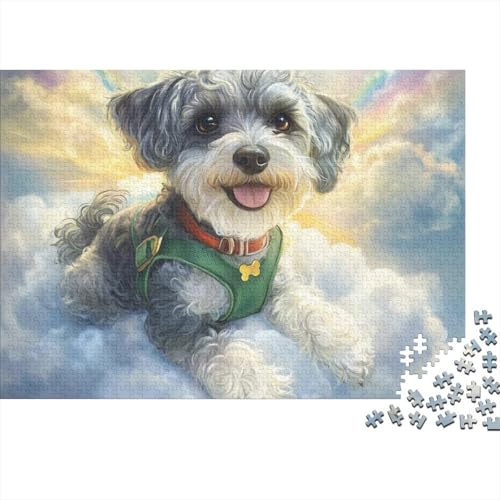 Yorkshire Terrier Puzzle 1000 Teile Schwer Puzzle Spielzeug Lernspiel Impossible Herausforderung Spielzeug Für Erwachsene Kinder (75x50cm) von BCAKDBDOE