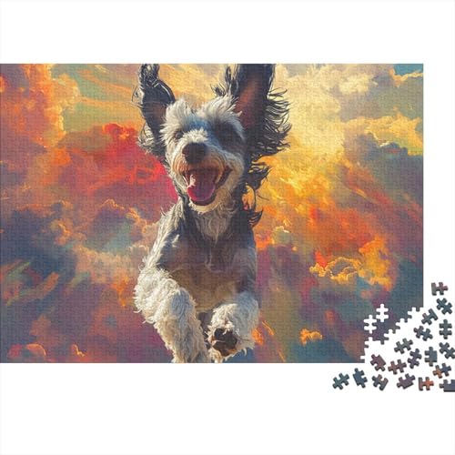 Yorkshire Terrier Puzzle 1000 Teile Schwer Puzzle Spielzeug Lernspiel Impossible Herausforderung Spielzeug Für Erwachsene Kinder (75x50cm) von BCAKDBDOE
