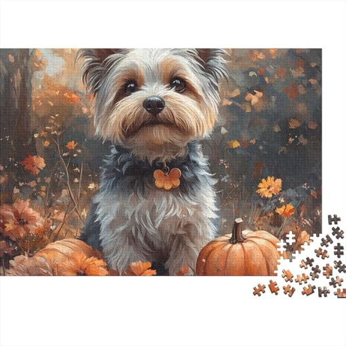 Yorkshire Terrier Puzzle 1000 Teile Schwer Puzzle Spielzeug Lernspiel Impossible Herausforderungsspielzeug Für Erwachsene Und Kinder Ab 14 Jahren (75x50cm) von BCAKDBDOE