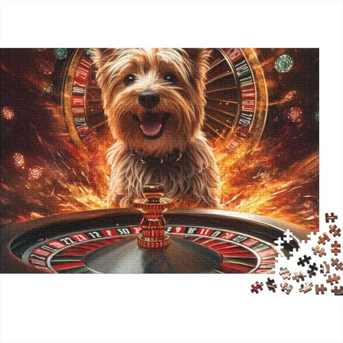 Yorkshire Terrier Puzzle 1000 Teile Schwer Puzzle Spielzeug Lernspiel Impossible Herausforderungsspielzeug Für Erwachsene Und Kinder Ab 14 Jahren (75x50cm) von BCAKDBDOE