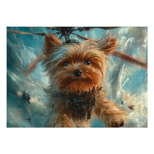 Yorkshire Terrier Puzzle 1000 Teile Schwer Puzzle Spielzeug Lernspiel Impossible Herausforderungsspielzeug Für Erwachsene Und Kinder in Bewährter 70x50cm von BCAKDBDOE