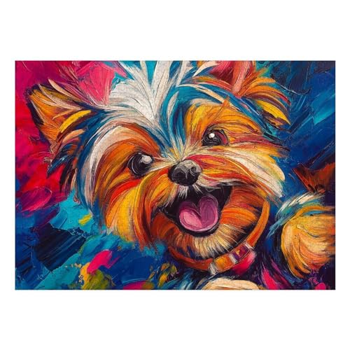 Yorkshire Terrier Puzzle 1000 Teile Schwer Puzzle Spielzeug Pädagogisches Spiel Impossible Herausforderung Spielzeug Für Erwachsene Kinder 70x50cm Yorkshire Terrier Puzzle 1000 Teile Schwer Puzzle Spielzeug Pädagogisches Spiel Impossible Herausforderung Spielzeug Für Erwachsene Kinder 70x50cm von BCAKDBDOE