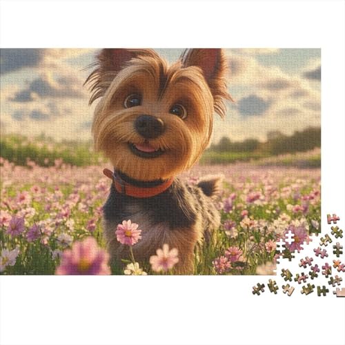 Yorkshire Terrier Puzzle 1000 Teile Schwer Ür Erwachsene Und Kinder Ab 12 Jahren Puzzle Spielzeug Lernspiel Impossible (75x50cm) von BCAKDBDOE
