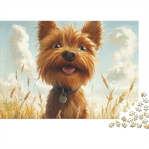 Yorkshire Terrier Puzzle 1000 Teile Schwer Ür Erwachsene Und Kinder Ab 12 Jahren Puzzle Spielzeug Lernspiel Impossible (75x50cm) von BCAKDBDOE