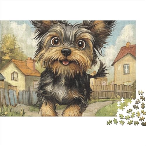Yorkshire Terrier Puzzle 1000 Teile Schwer Ür Erwachsene Und Kinder Ab 12 Jahren Puzzle Spielzeug Lernspiel Impossible (75x50cm) von BCAKDBDOE