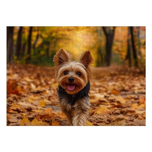 Yorkshire Terrier Puzzle 1000-teilige Schwer Puzzle Spielzeug Pädagogisches Spiel Impossible Herausforderungsspielzeug Für Erwachsene Und Kinder Ab 14 Jahren 70x50cm von BCAKDBDOE