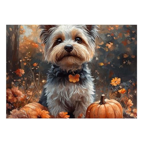 Yorkshire Terrier Puzzles 1000 Teile Schwer Puzzle Spielzeug Lernspiel Impossible Herausforderung Spielzeug Für Erwachsene Und Kinder in Bewährter 70x50cm von BCAKDBDOE