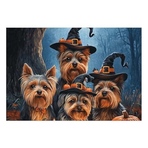 Yorkshire Terrier Puzzles 1000 Teile Schwer Puzzle Spielzeug Lernspiel Impossible Herausforderungsspielzeug Für Erwachsene Kinder 38x26cm von BCAKDBDOE