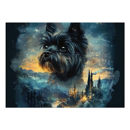 Yorkshire Terrier Puzzles 1000 Teile Schwer Puzzle Spielzeug Pädagogisches Spiel Impossible Herausforderungsspielzeug Für Erwachsene Und Kinder Ab 14 Jahren 70x50cm von BCAKDBDOE