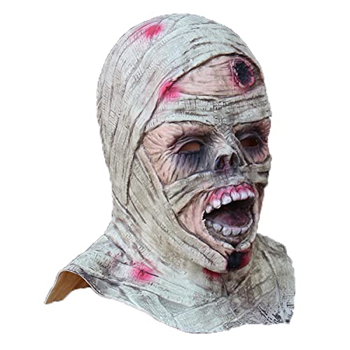 BCATTAW Bandage Zombie Mummy Maske Halloween Cosplay Kostüm Maske Horror Maske Script Töten Rollenspiel Requisiten von BCATTAW