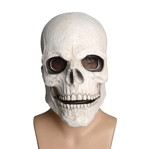 BCATTAW Beweglicher Mund Schädel Cosplay Maske Kopfbedeckung Horror Halloween Mund Beweglicher Schädel Vollschädel Cosplay Maske Horror Kopfbedeckung für Halloween Karneval Kostüm Party Requisiten BCATTAW Beweglicher Mund Schädel Cosplay Maske Kopfbedeckung Horror Halloween Mund Beweglicher Schädel Vollschädel Cosplay Maske Horror Kopfbedeckung für Halloween Karneval Kostüm Party Requisiten von BCATTAW