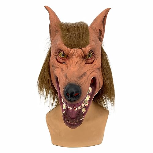 BCATTAW Cosplay Kostüm Maske Halloween Maske Requisiten Horror Maskerade Plüsch Tier Kopfbedeckung Werwolf Maske Kopfbedeckung BCATTAW Cosplay Kostüm Maske Halloween Maske Requisiten Horror Maskerade Plüsch Tier Kopfbedeckung Werwolf Maske Kopfbedeckung von BCATTAW