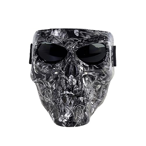 BCATTAW Cosplay Kostüm Maske Halloween Totenkopf Maske Vollgesichtsmaske Grimasse Vollkopfmaske Brille Geländewagen Brille Wind und Sand BCATTAW Cosplay Kostüm Maske Halloween Totenkopf Maske Vollgesichtsmaske Grimasse Vollkopfmaske Brille Geländewagen Brille Wind und Sand von BCATTAW