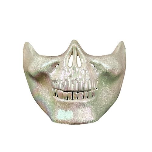 BCATTAW Cosplay-Kostümmaske, galvanisiert, bunte Kinnmaske, Halloween-Horror-Maske, Halloween-Dekoration BCATTAW Cosplay-Kostümmaske, galvanisiert, bunte Kinnmaske, Halloween-Horror-Maske, Halloween-Dekoration von BCATTAW
