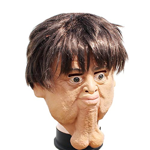 BCATTAW Doppelkinn Maske Ball Spoof Trick Requisiten Halloween Cosplay Kostüm Maske Lustig BCATTAW Doppelkinn Maske Ball Spoof Trick Requisiten Halloween Cosplay Kostüm Maske Lustig von BCATTAW