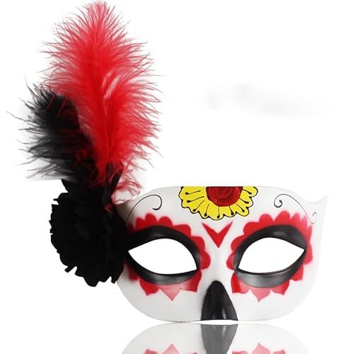 BCATTAW Feder Prinzessin Cosplay Maske Party Kunststoff Halbgesichtsabdeckung Halloween Cosplay Requisiten BCATTAW Feder Prinzessin Cosplay Maske Party Kunststoff Halbgesichtsabdeckung Halloween Cosplay Requisiten von BCATTAW