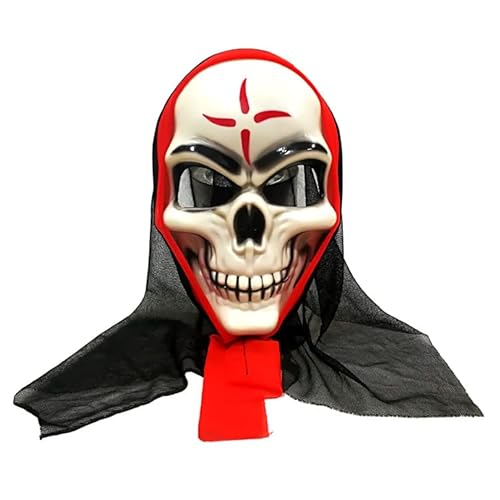 BCATTAW Gruseliger Geist mit rotem Schal Cosplay Maske Halloween Kostüm Requisiten Party Overhead Cover BCATTAW Gruseliger Geist mit rotem Schal Cosplay Maske Halloween Kostüm Requisiten Party Overhead Cover von BCATTAW