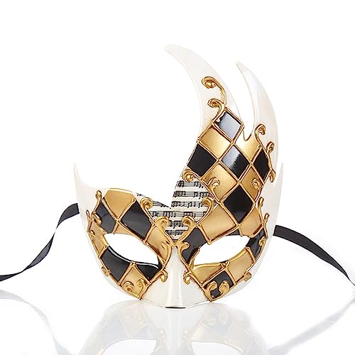 BCATTAW Halloween Cosplay Kostüm Maske Maskerade Venedig Antik Augenmaske Urlaub Party Karierte Maske BCATTAW Halloween Cosplay Kostüm Maske Maskerade Venedig Antik Augenmaske Urlaub Party Karierte Maske von BCATTAW