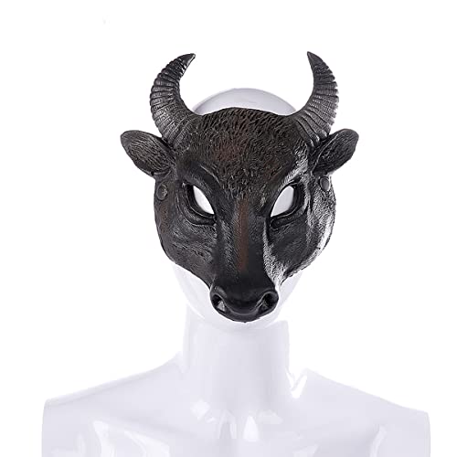 BCATTAW Halloween Cosplay Kostüm Maske Ostern Karneval Party Halbgesicht PU Schaum 3D Realistische Tier Büffel Kuh Kopf Maske BCATTAW Halloween Cosplay Kostüm Maske Ostern Karneval Party Halbgesicht PU Schaum 3D Realistische Tier Büffel Kuh Kopf Maske von BCATTAW