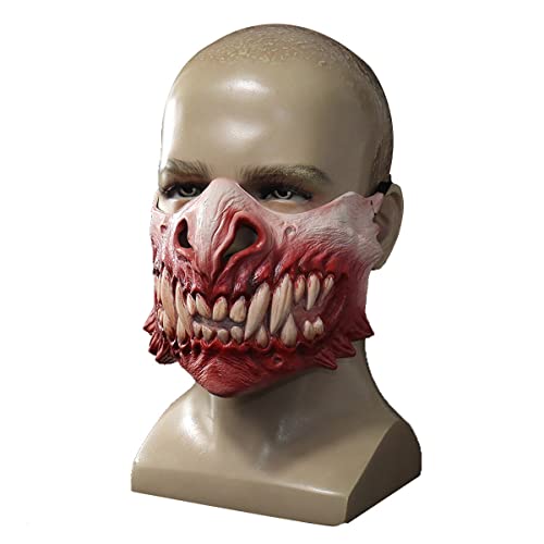BCATTAW Halloween Cosplay Kostüm Maske Zombie Zähne Halbgesichtsmaske Variation Horror Maske BCATTAW Halloween Cosplay Kostüm Maske Zombie Zähne Halbgesichtsmaske Variation Horror Maske von BCATTAW