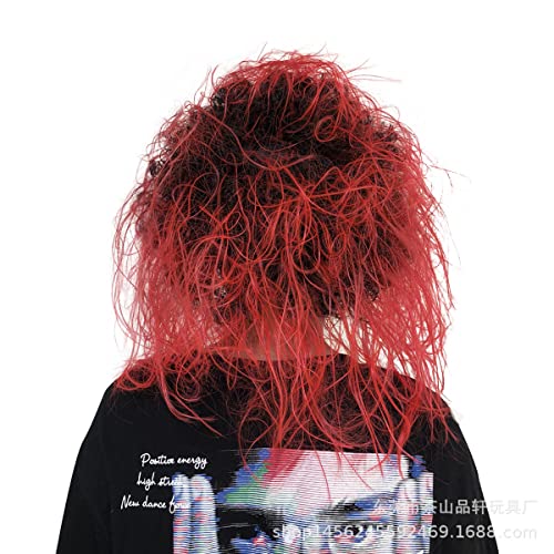 BCATTAW Halloween Geist Gesicht Cosplay Maske Cos Rote Perücke Horror Kopfbedeckung Maskerade Zombie Party Maske Horror Kopfbedeckung für Halloween Karneval Kostüm Party Requisiten BCATTAW Halloween Geist Gesicht Cosplay Maske Cos Rote Perücke Horror Kopfbedeckung Maskerade Zombie Party Maske Horror Kopfbedeckung für Halloween Karneval Kostüm Party Requisiten von BCATTAW