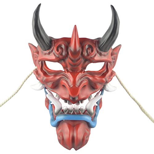 BCATTAW Halloween Red Prajna Cosplay Maske Cosplay Harz Rot Gesicht Grimasse Zähne Prajna Cosplay Maske Horror Kopfbedeckung für Halloween Karneval Kostüm Party Requisiten BCATTAW Halloween Red Prajna Cosplay Maske Cosplay Harz Rot Gesicht Grimasse Zähne Prajna Cosplay Maske Horror Kopfbedeckung für Halloween Karneval Kostüm Party Requisiten von BCATTAW