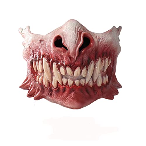 BCATTAW Halloween Zombie Zähne Half Face Cosplay Maske Mutant Horror Cosplay Maske Horror Kopfbedeckung für Halloween Karneval Kostüm Party Requisiten BCATTAW Halloween Zombie Zähne Half Face Cosplay Maske Mutant Horror Cosplay Maske Horror Kopfbedeckung für Halloween Karneval Kostüm Party Requisiten von BCATTAW