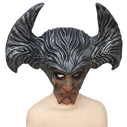 BCATTAW Horn Kopfbedeckung Horror Fluch Cosplay Maske Cosplay Lustige Party Dekoration Maske Horror Kopfbedeckung für Halloween Karneval Kostüm Party Requisiten von BCATTAW