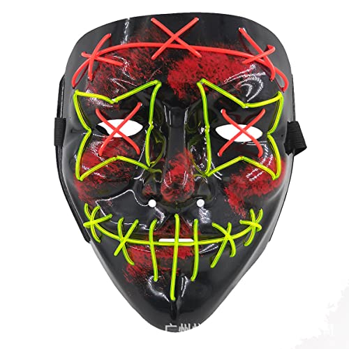 BCATTAW Horror Gruselige Bühnenaufführung Leuchtende Cosplay Maske Requisiten El Kaltlicht Maske Horror Kopfbedeckung für Halloween Karneval Kostüm Party Requisiten BCATTAW Horror Gruselige Bühnenaufführung Leuchtende Cosplay Maske Requisiten El Kaltlicht Maske Horror Kopfbedeckung für Halloween Karneval Kostüm Party Requisiten von BCATTAW