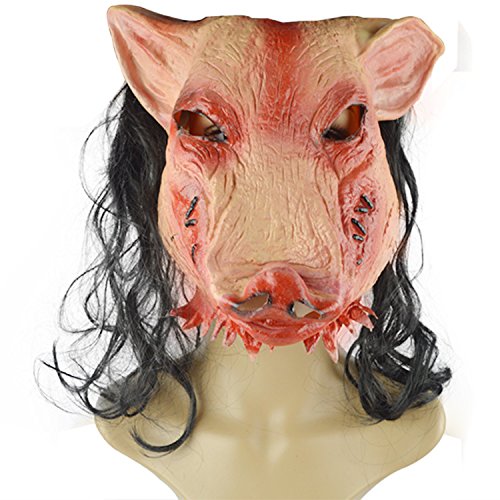 BCATTAW Horror Pigsy mit Haaren Cosplay Maske Party Overhead Cover Halloween Cosplay Requisiten von BCATTAW