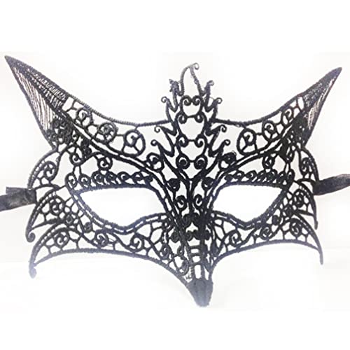 BCATTAW Lady Fox Spitze Cosplay Maske Party Schwarz Halbgesichtsabdeckung Halloween Kostüm Requisiten BCATTAW Lady Fox Spitze Cosplay Maske Party Schwarz Halbgesichtsabdeckung Halloween Kostüm Requisiten von BCATTAW