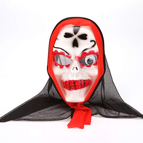 BCATTAW Malerei Gruselige rote Zahngeist Cosplay Maske Halloween Cosplay Requisiten Party Overhead Cover von BCATTAW