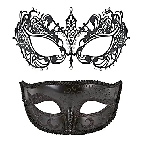 BCATTAW Maskerade Cosplay Maske Half Face Karneval Paar Cosplay Maske Venedig Horror Kopfbedeckung für Halloween Karneval Kostüm Party Requisiten BCATTAW Maskerade Cosplay Maske Half Face Karneval Paar Cosplay Maske Venedig Horror Kopfbedeckung für Halloween Karneval Kostüm Party Requisiten von BCATTAW