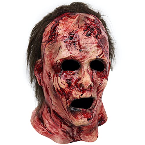 BCATTAW Miles Kopfbedeckung Michael Myers Cosplay Maske Mondschein Halloween Horror Rotten Gesicht Schädel Cosplay Maske Horror Kopfbedeckung für Halloween Karneval Kostüm Party Requisiten BCATTAW Miles Kopfbedeckung Michael Myers Cosplay Maske Mondschein Halloween Horror Rotten Gesicht Schädel Cosplay Maske Horror Kopfbedeckung für Halloween Karneval Kostüm Party Requisiten von BCATTAW