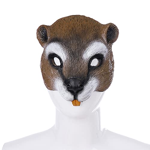 BCATTAW Niedliche Tier Eichhörnchen Maske Halloween Cosplay Kostüm Ostern Karneval Party Dekoration Requisiten Halbgesicht PU Schaum von BCATTAW