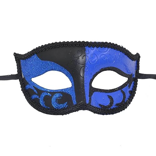 BCATTAW Party Blau Cosplay Maske Halloween Kostüm Requisiten Kunststoff Halbgesicht Cosplay Maske von BCATTAW