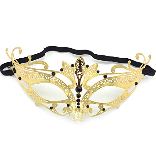 BCATTAW Party Cosplay Maske mit Strass Halloween Cosplay Requisiten Party Metall Half Face Cover BCATTAW Party Cosplay Maske mit Strass Halloween Cosplay Requisiten Party Metall Half Face Cover von BCATTAW