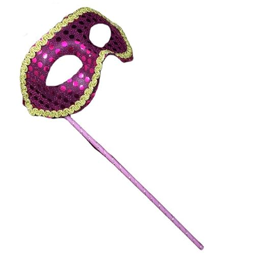 BCATTAW Rosa Glitzer Cosplay Maske Halloween Kostüm Requisiten Party PP Half Face Cover BCATTAW Rosa Glitzer Cosplay Maske Halloween Kostüm Requisiten Party PP Half Face Cover von BCATTAW