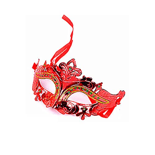 BCATTAW Rote Gesichtsbedeckung Kunststoff Party Maske Kinder Tanzmaske Weihnachten Party Kleid von BCATTAW