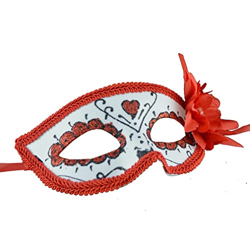 BCATTAW Rote Halbgesichtsmaske Kostüm Party Maske Halloween Show Prop BCATTAW Rote Halbgesichtsmaske Kostüm Party Maske Halloween Show Prop von BCATTAW