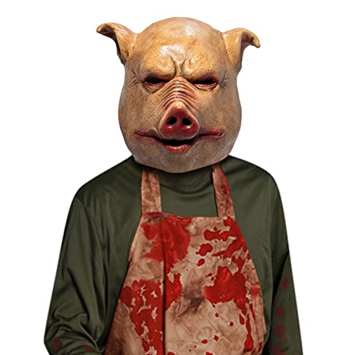 BCATTAW Saw Ghost Pig Head Mask Halloween Cosplay Costume Mask Animal Head Cover Funny Props von BCATTAW